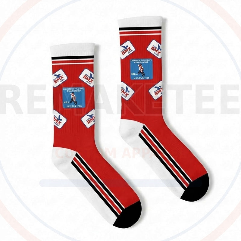 RemakeTee Custom Vintage Retro BMX Racing Socks 006