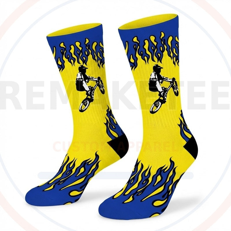 RemakeTee Custom Vintage Retro BMX Racing Socks 049