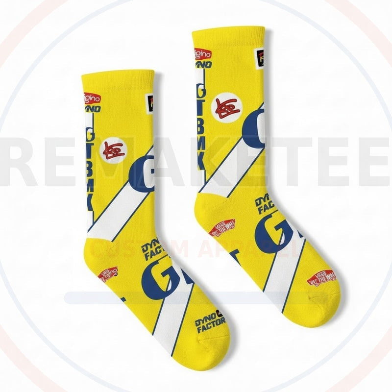 RemakeTee Custom Vintage Retro BMX Racing Socks 050
