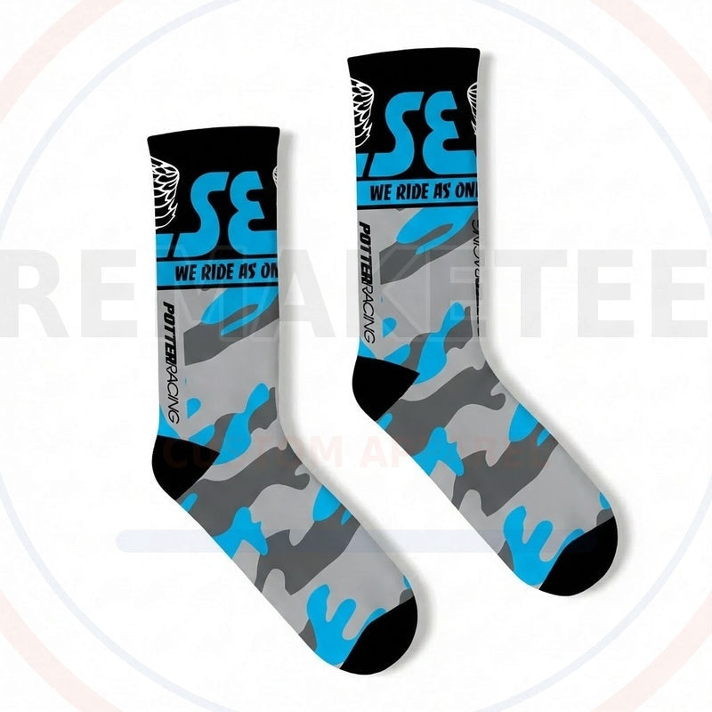RemakeTee Custom Vintage Retro BMX Racing Socks 055
