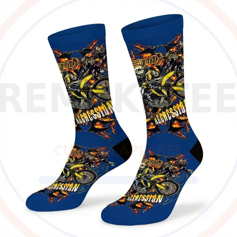 RemakeTee Custom Vintage Retro BMX Racing Socks 061