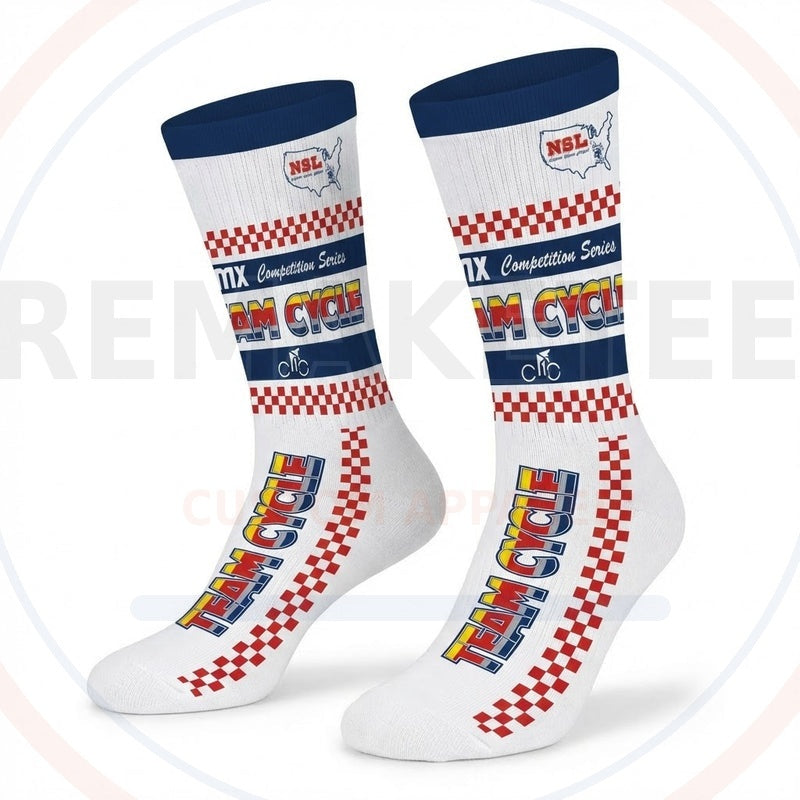RemakeTee Custom Vintage Retro BMX Racing Socks 083
