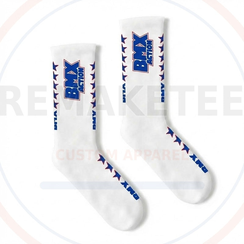 RemakeTee Custom Vintage Retro BMX Racing Socks 086