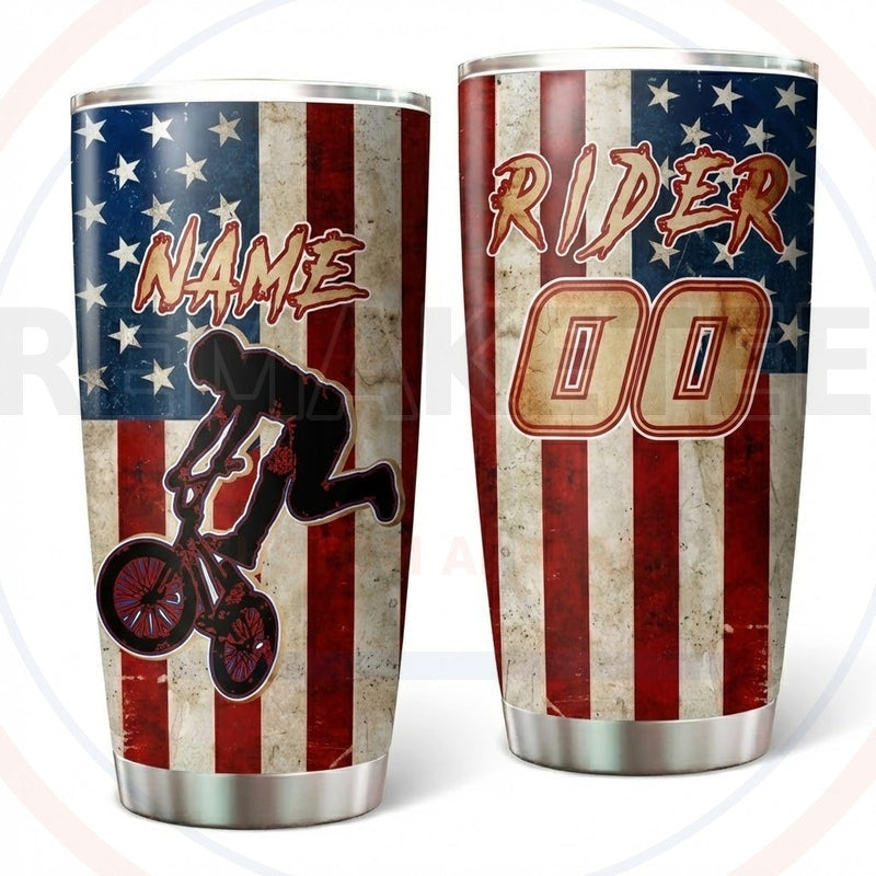 RemakeTee Custom Vintage Retro BMX Racing Tumbler Cup 333
