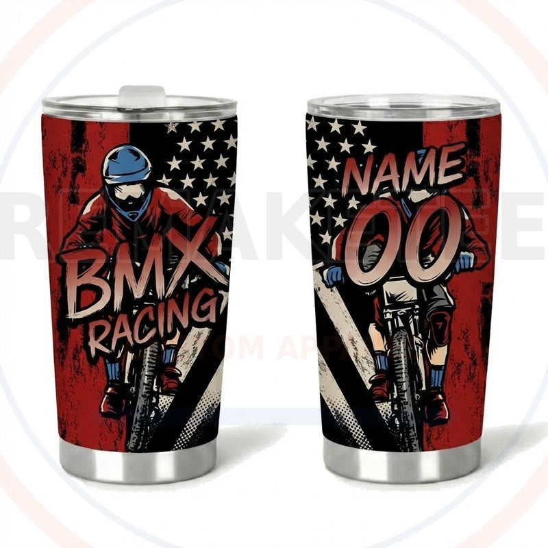 RemakeTee Custom Vintage Retro BMX Racing Tumbler Cup 338