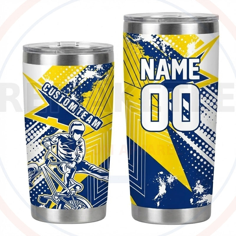RemakeTee Custom Vintage Retro BMX Racing Tumbler Cup 344