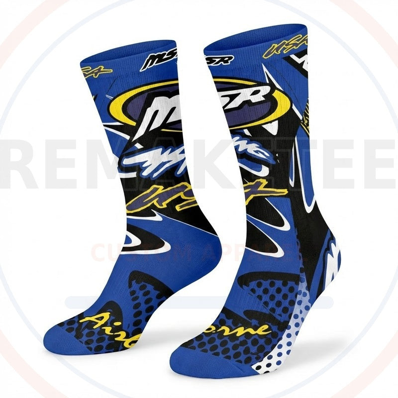 RemakeTee Custom Vintage Retro VMX Racing Socks 034