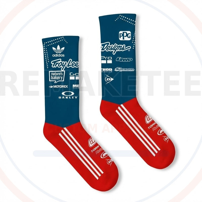 RemakeTee Custom Vintage Retro VMX Racing Socks 040