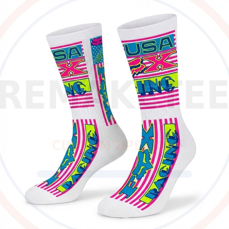 RemakeTee Custom Vintage Retro VMX Racing Socks 045