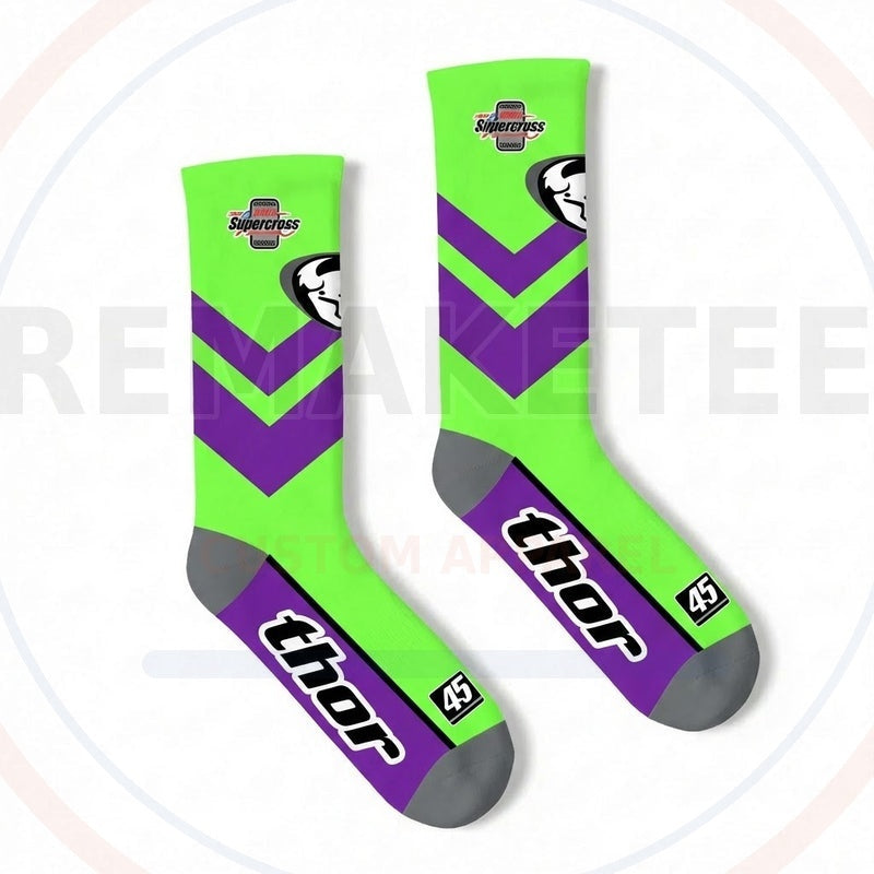 RemakeTee Custom Vintage Retro VMX Racing Socks 055
