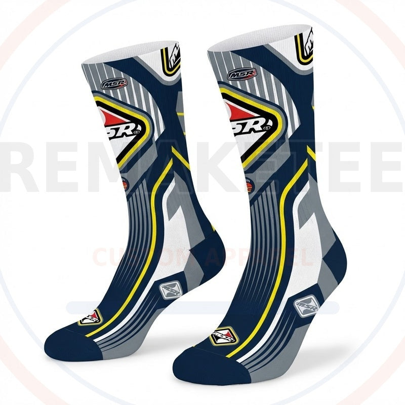 RemakeTee Custom Vintage Retro VMX Racing Socks 073