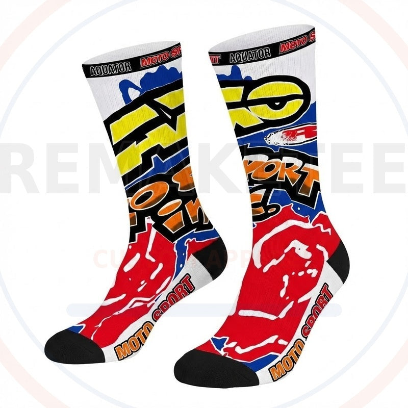 RemakeTee Custom Vintage Retro VMX Racing Socks 095