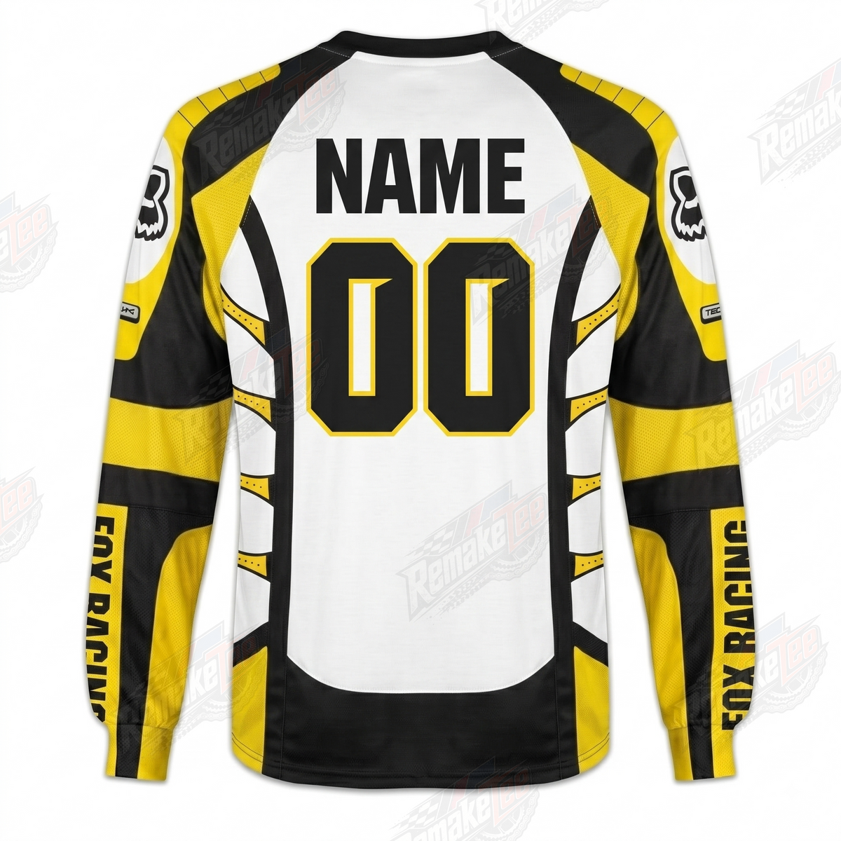 Fox Racing White Yellow vintage VMX racing jersey - alternate product view