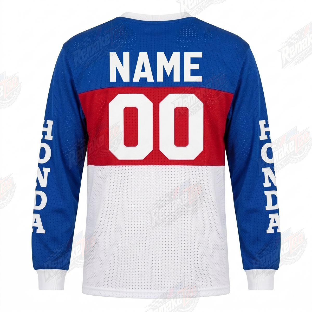 Honda Racing Blue Red White vintage VMX racing jersey - alternate product view