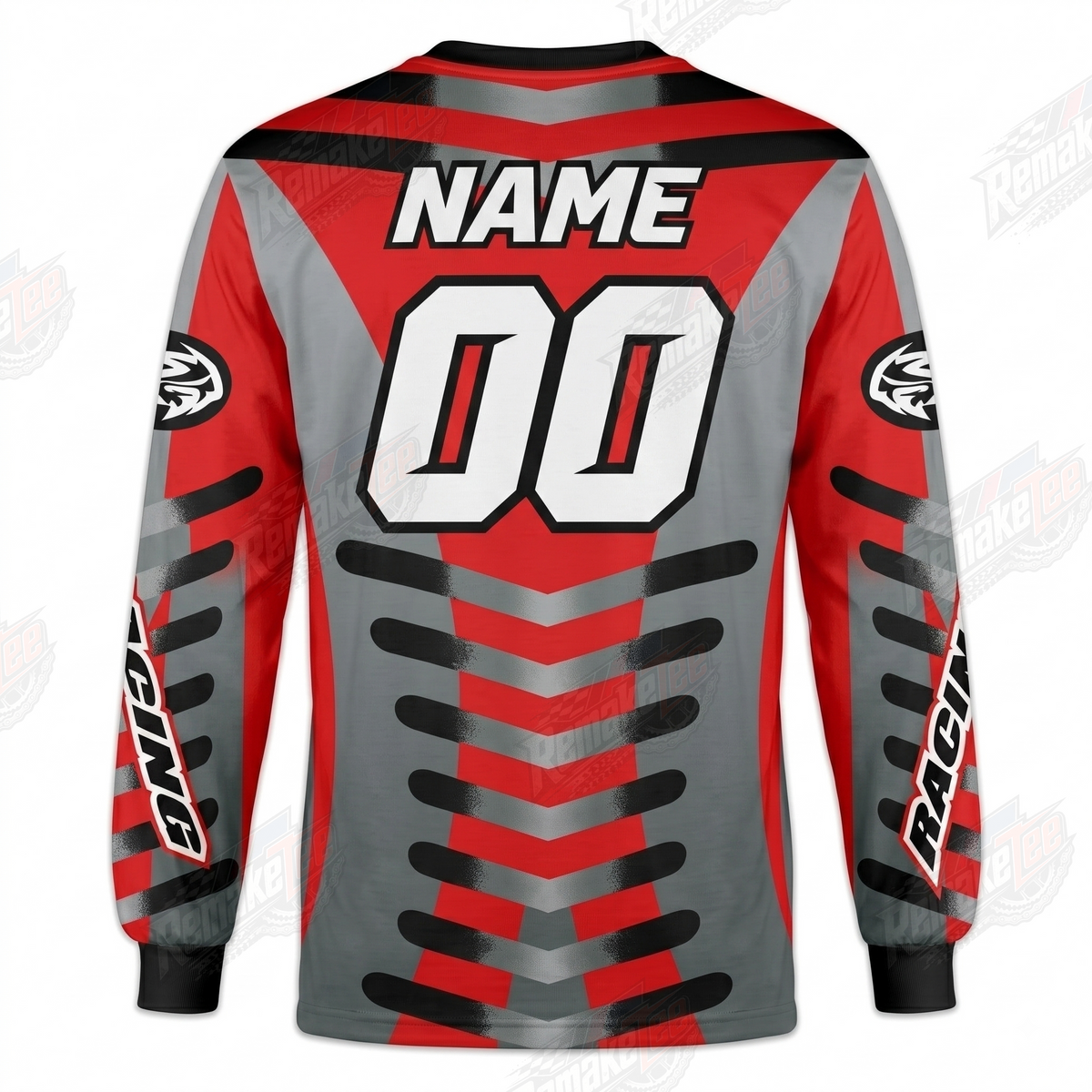 MTX Racing Red Grey vintage VMX racing jersey - alternate product view