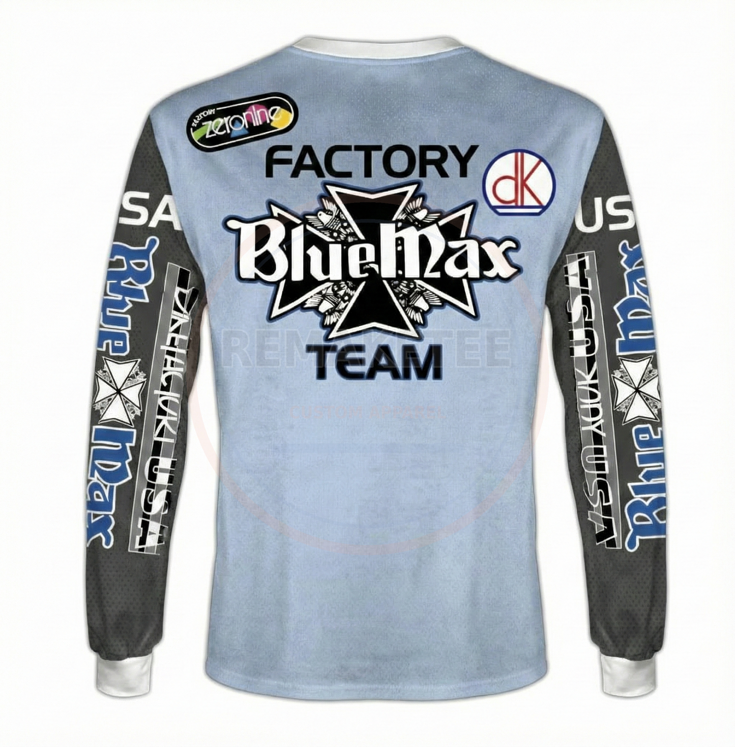 RemakeTee Blue Max Custom Vintage Retro BMX Racing Jersey 160