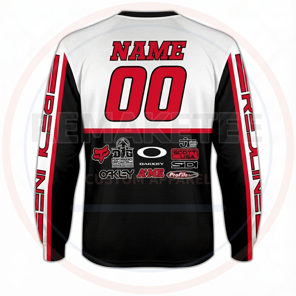 RemakeTee Redline Custom Vintage Retro BMX Racing Jersey 203
