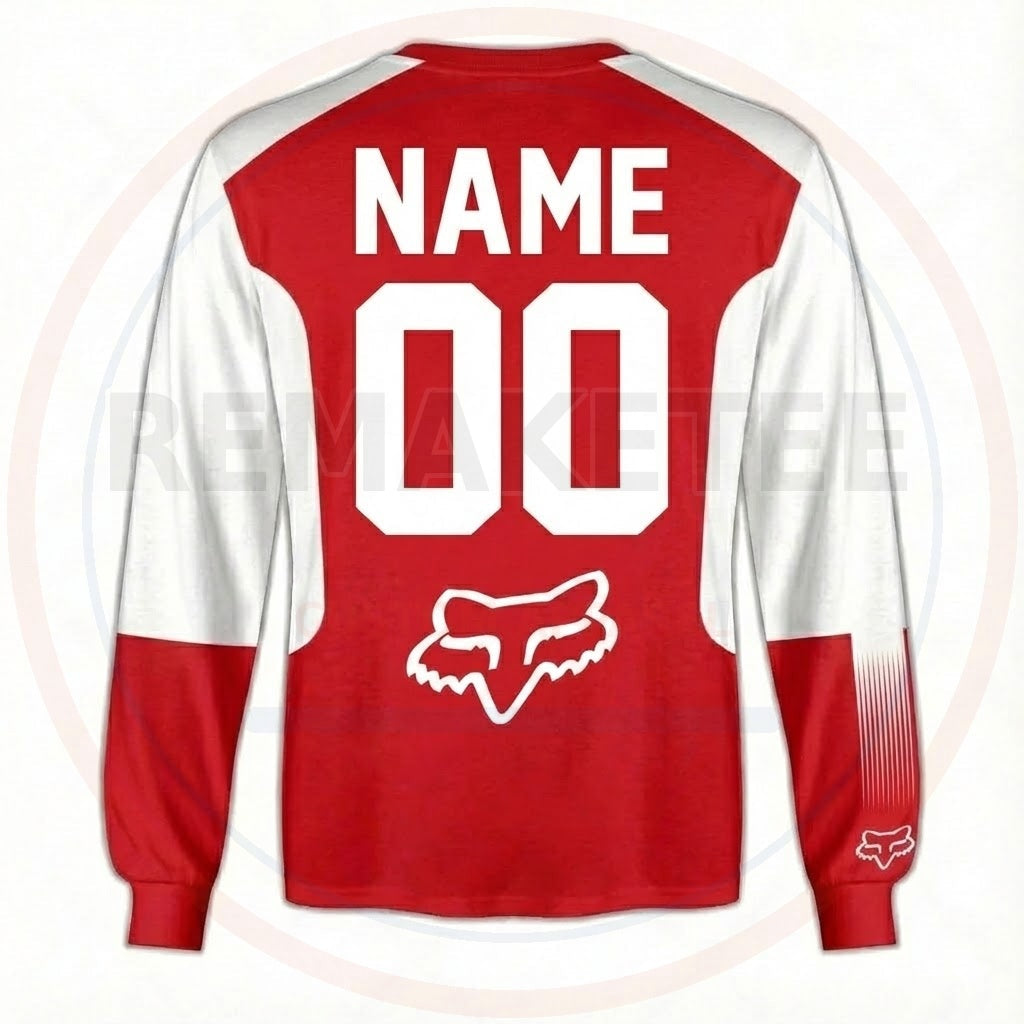 RemakeTee Fox Custom Vintage Retro BMX Racing Jersey 404