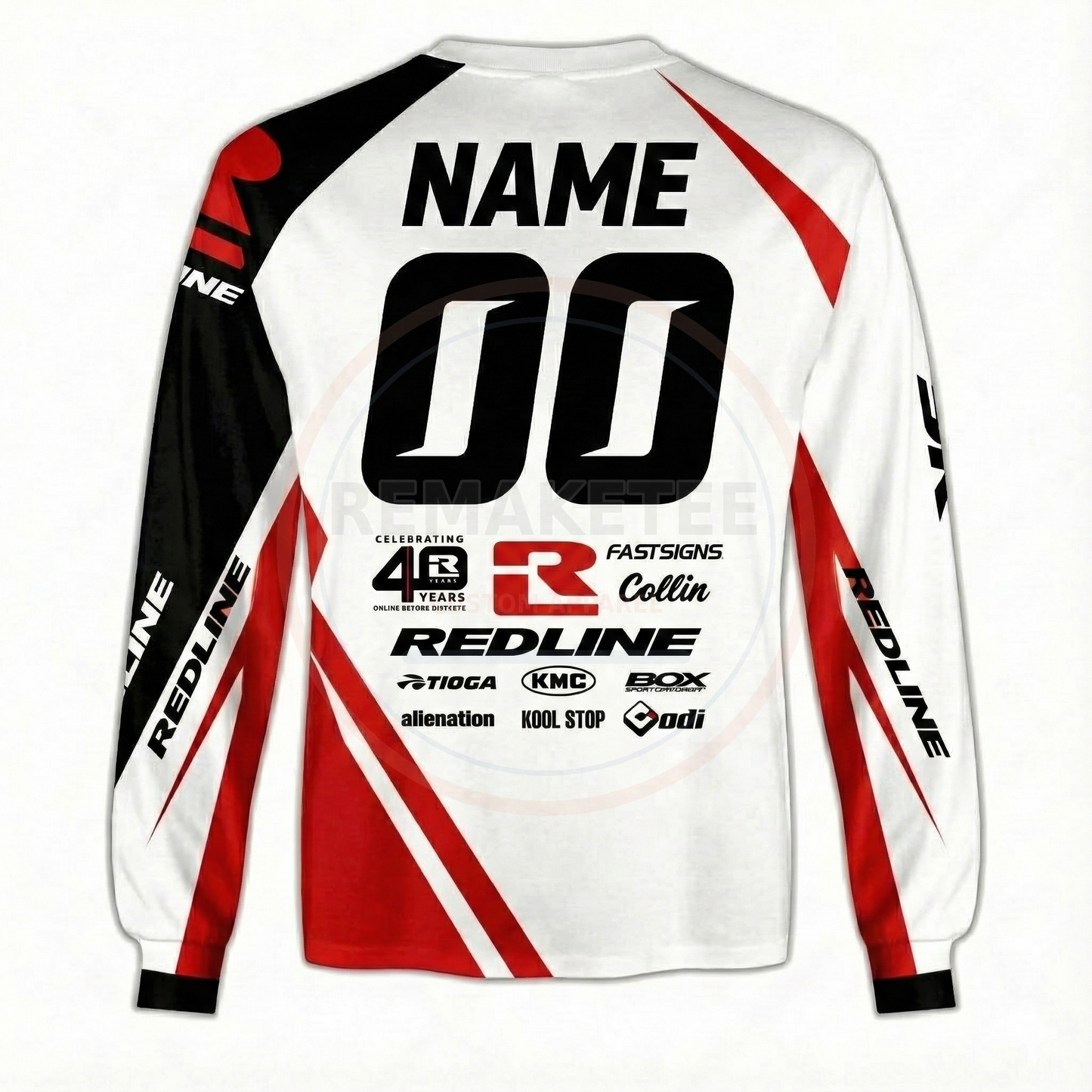 RemakeTee Redline Custom Vintage Retro BMX Racing Jersey 205