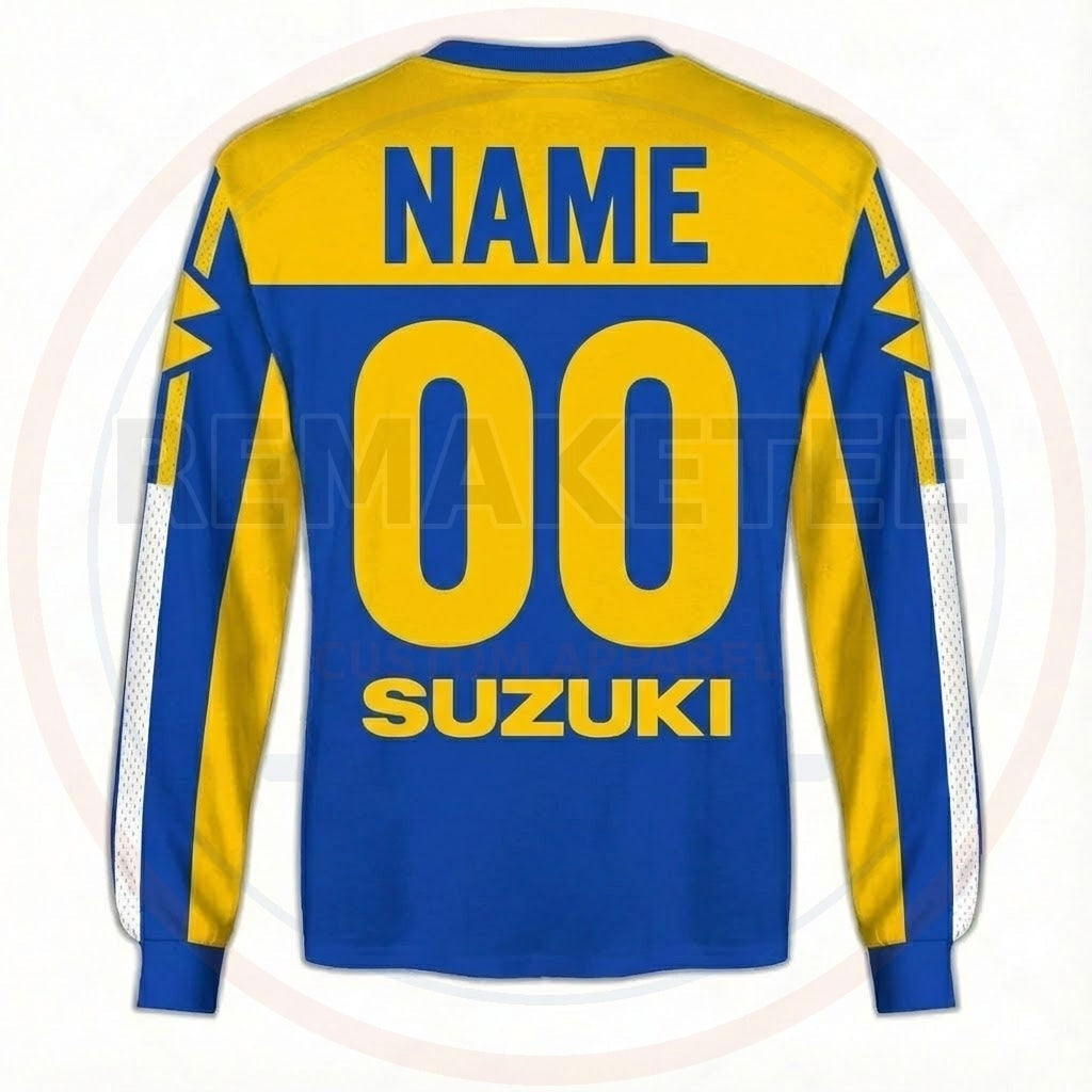 RemakeTee Suzuki Custom Vintage Retro BMX Racing Jersey 313