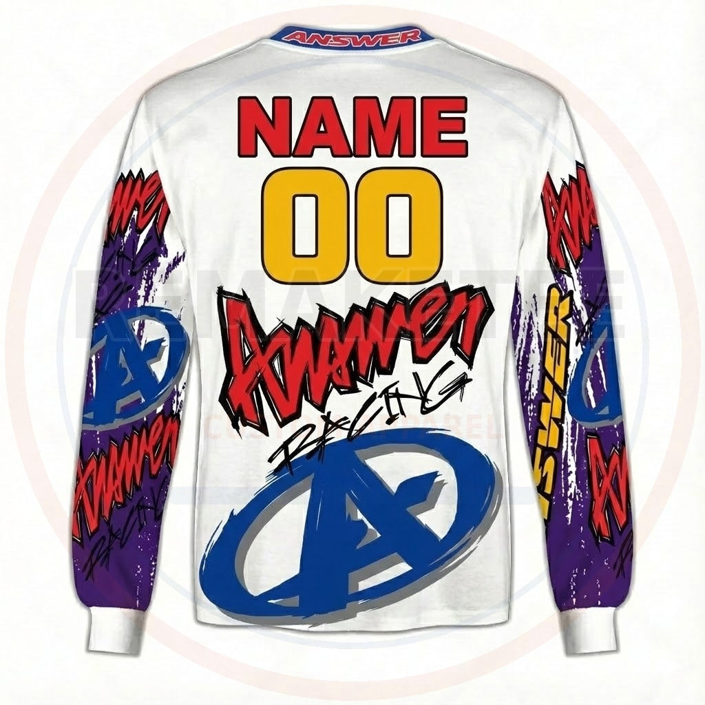 RemakeTee Answer Custom Vintage Retro BMX Racing Jersey 336