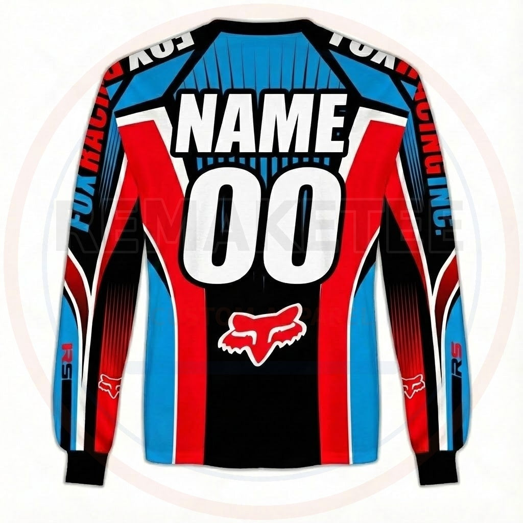 RemakeTee Fox Custom Vintage Retro BMX Racing Jersey 320
