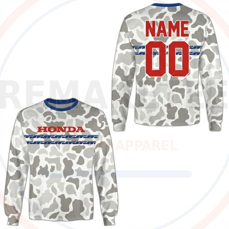 RemakeTee Honda JT Custom Vintage Retro BMX Racing Jersey 678