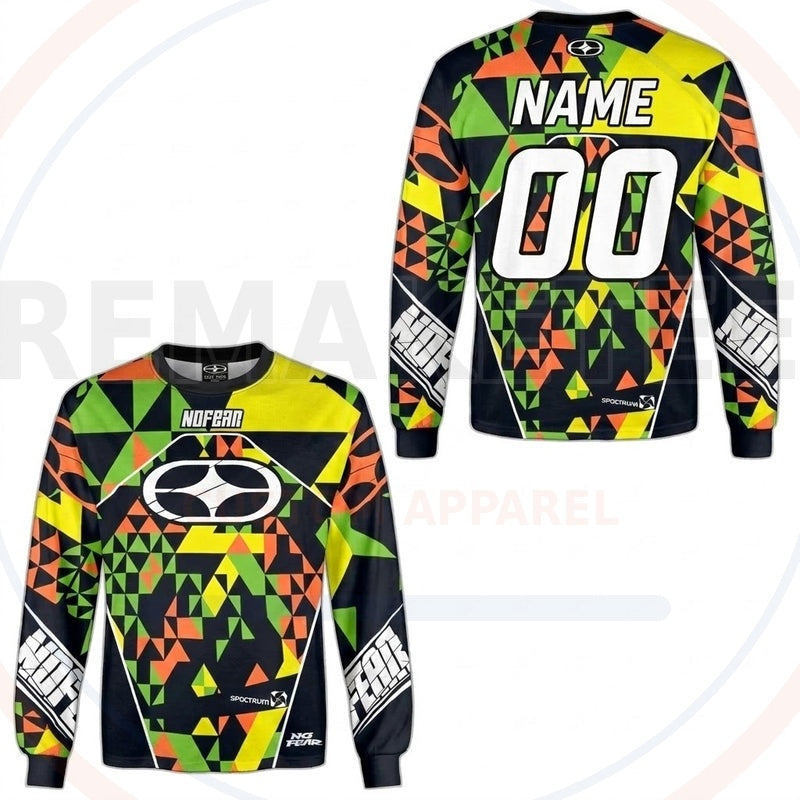 RemakeTee Nofear Custom Vintage Retro BMX Racing Jersey 691