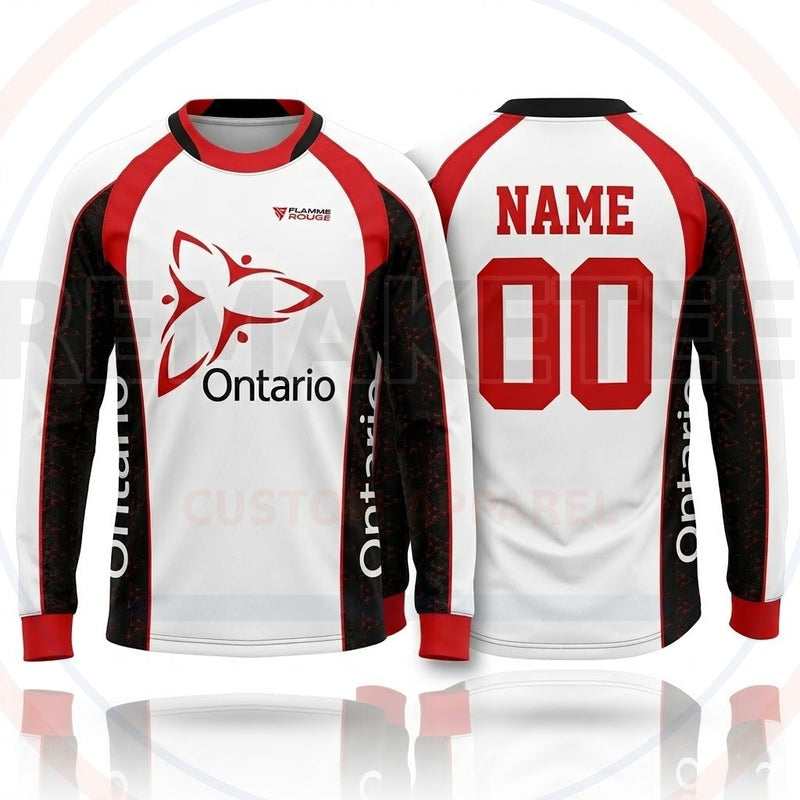 RemakeTee Ontario Trillium Custom Vintage Retro BMX Racing Jersey 704