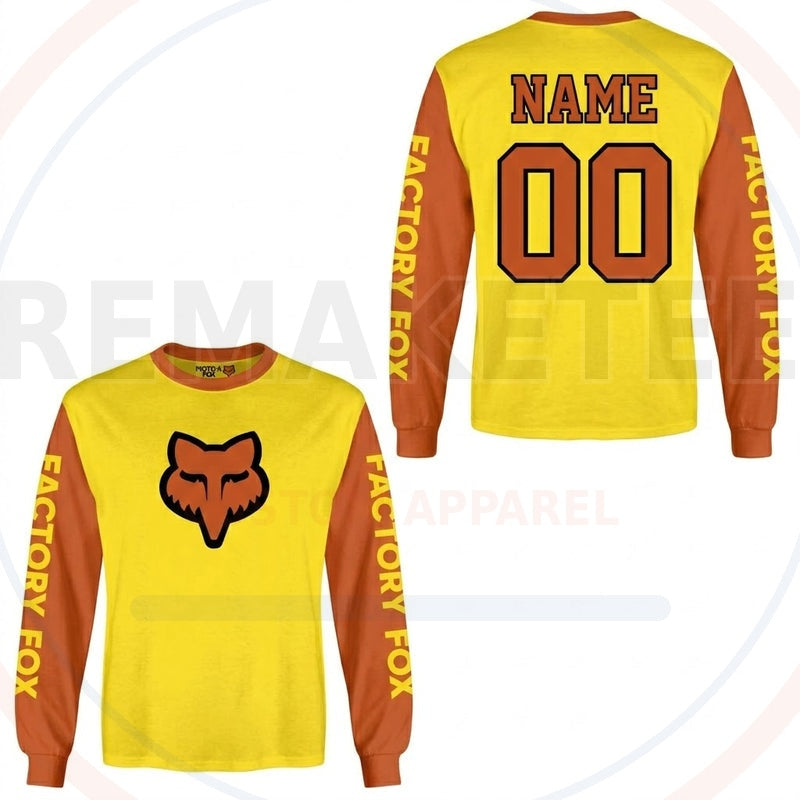 RemakeTee Fox Custom Vintage Retro BMX Racing Jersey 681
