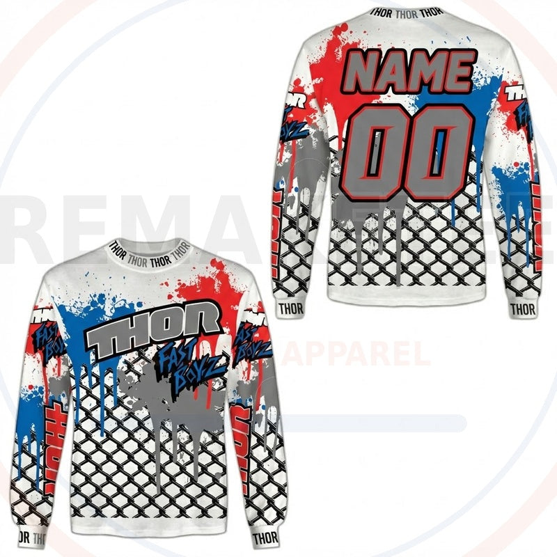RemakeTee Thor Custom Vintage Retro BMX Racing Jersey 662