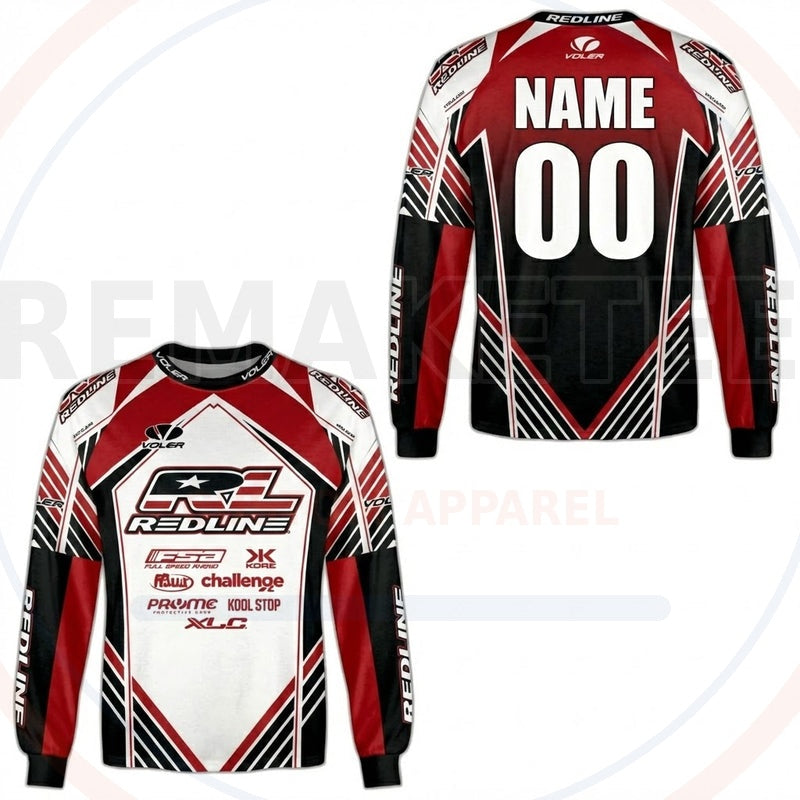 RemakeTee Redline Custom Vintage Retro BMX Racing Jersey 663