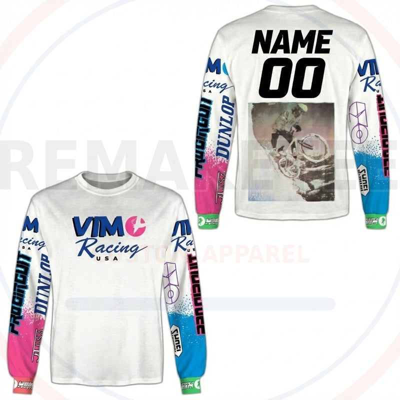RemakeTee VIM Racing USA Custom Vintage Retro BMX Racing Jersey 489