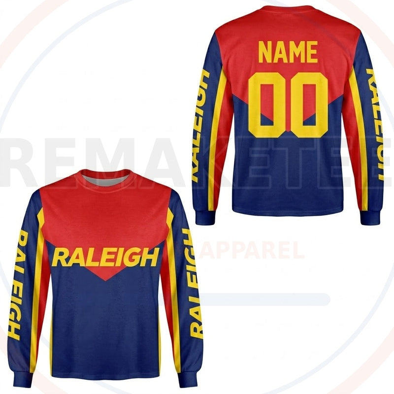 RemakeTee Raleigh Custom Vintage Retro BMX Racing Jersey 725