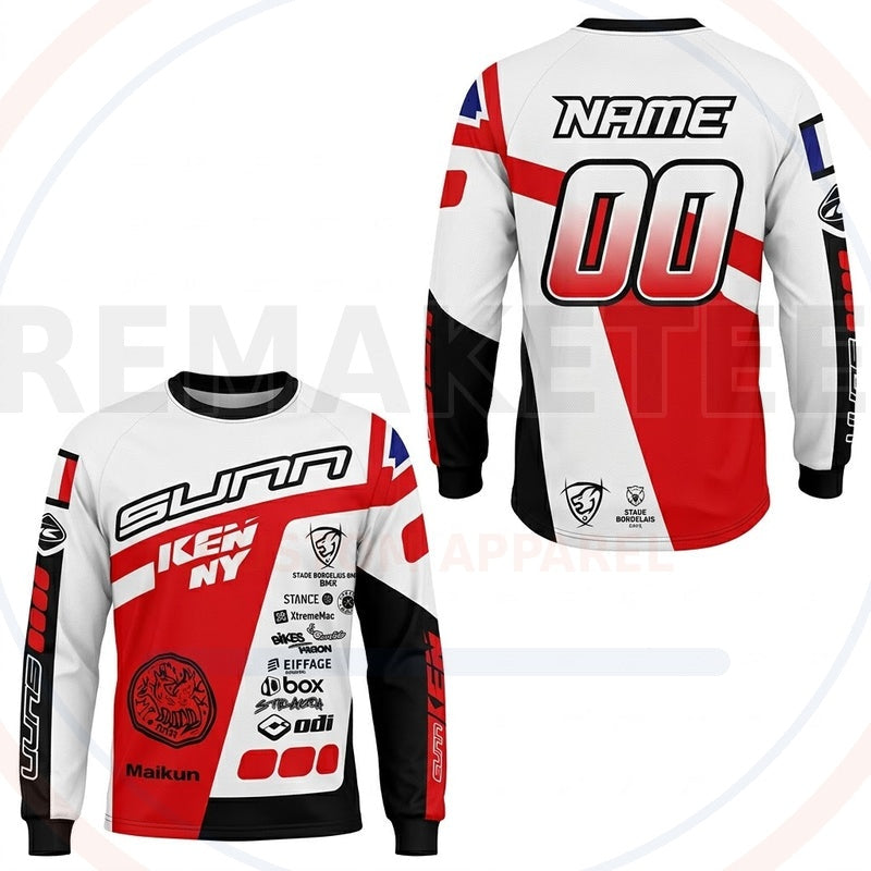 RemakeTee KENNY Custom Vintage Retro BMX Racing Jersey 711