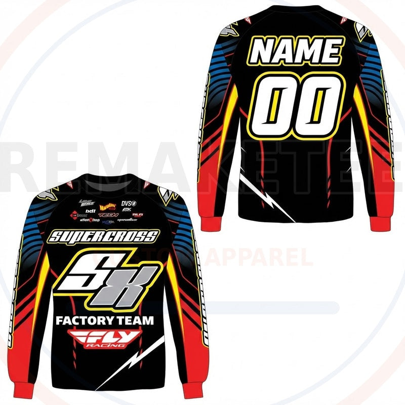 RemakeTee Supercross Custom Vintage Retro BMX Racing Jersey 574
