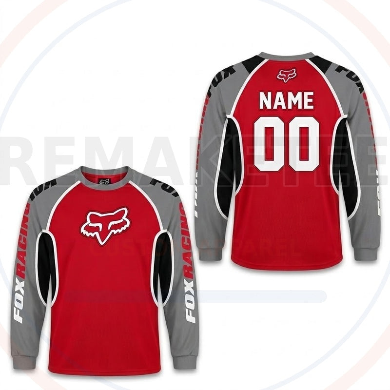 RemakeTee Fox Custom Vintage Retro BMX Racing Jersey 697