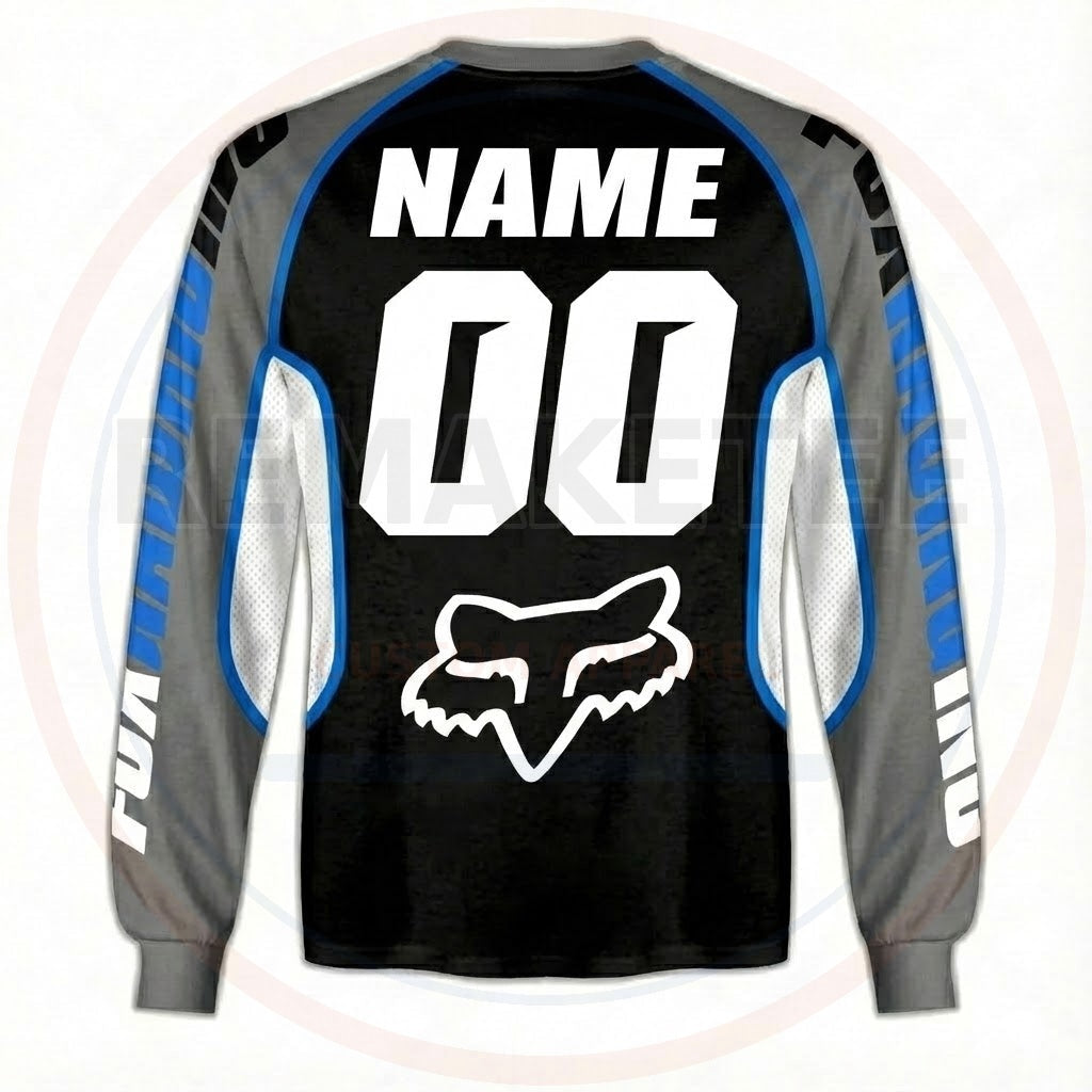 RemakeTee Fox Custom Vintage Retro BMX Racing Jersey 384