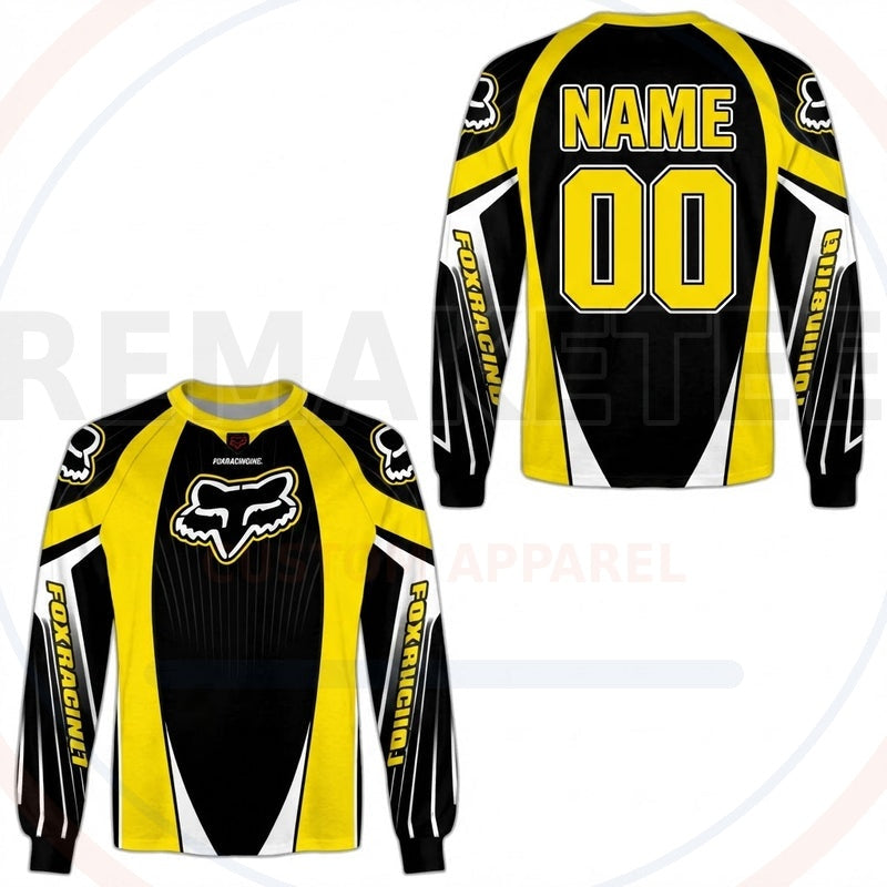 RemakeTee Fox Custom Vintage Retro BMX Racing Jersey 435