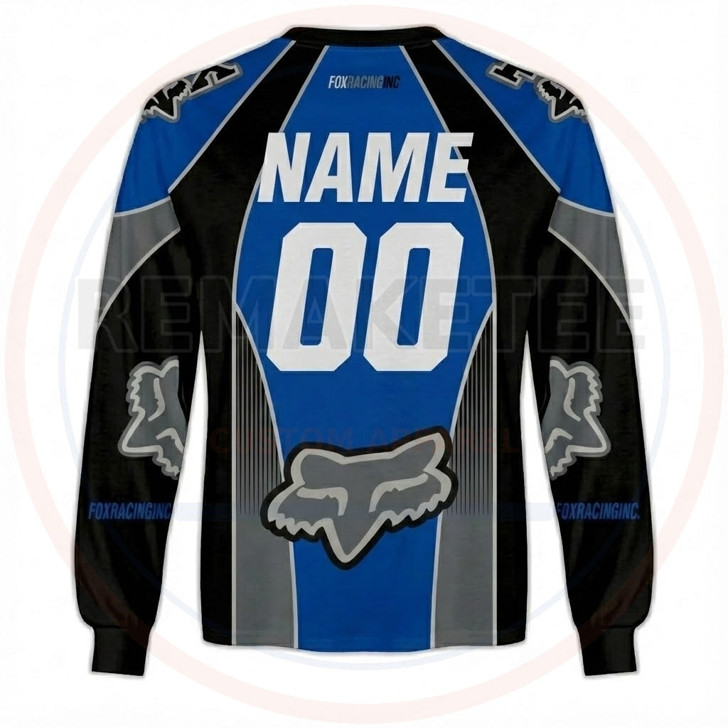 RemakeTee Fox Custom Vintage Retro BMX Racing Jersey 396