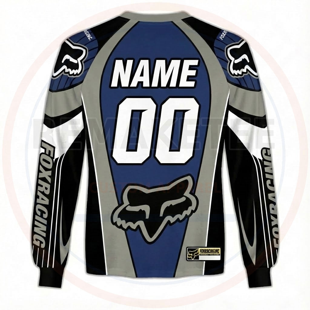 RemakeTee Fox Custom Vintage Retro BMX Racing Jersey 398