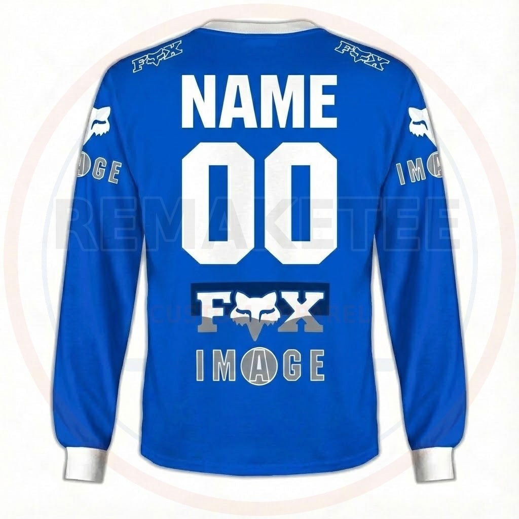RemakeTee Fox Custom Vintage Retro BMX Racing Jersey 385