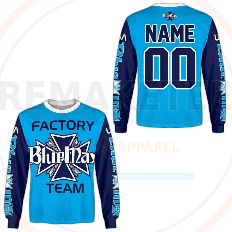 RemakeTee Blue Max Custom Vintage Retro BMX Racing Jersey 794