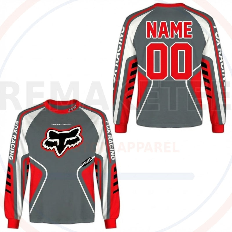 RemakeTee Fox Custom Vintage Retro BMX Racing Jersey 591