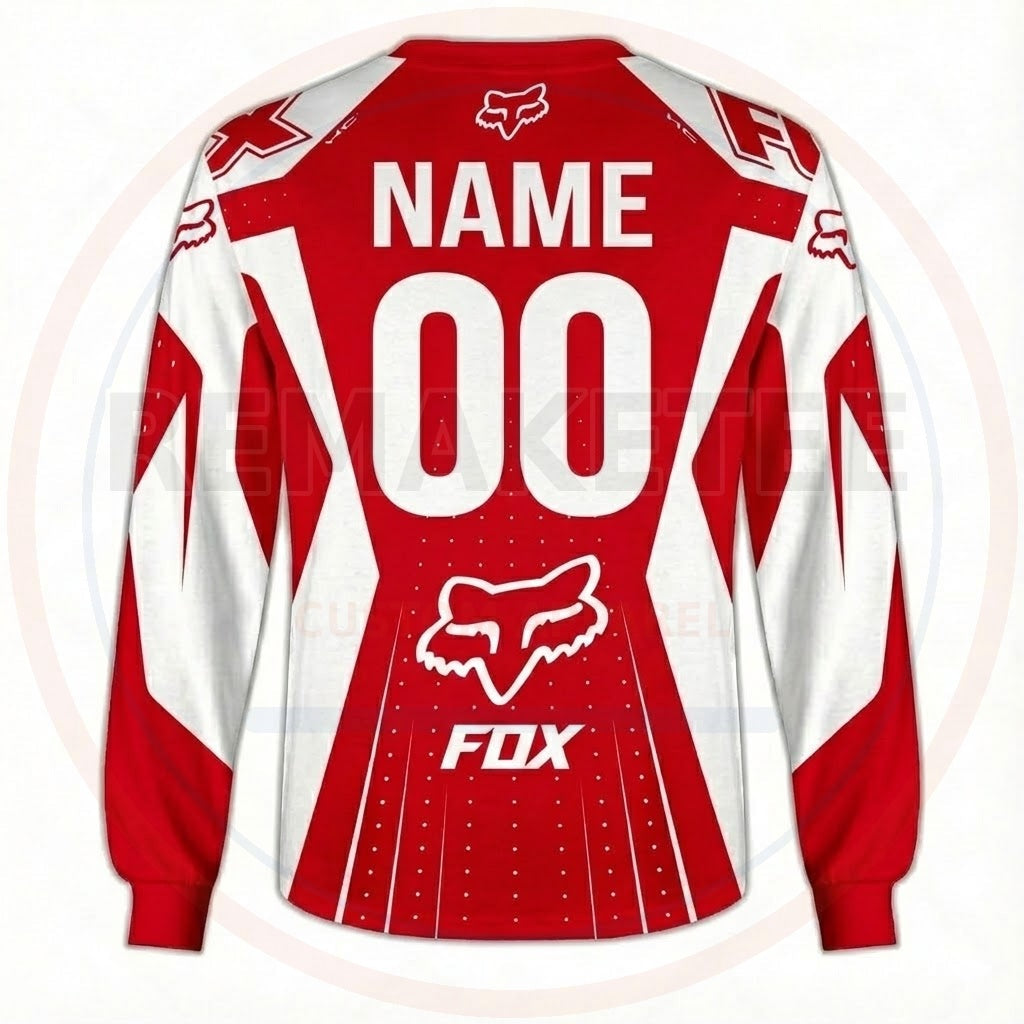 RemakeTee Fox Custom Vintage Retro BMX Racing Jersey 305