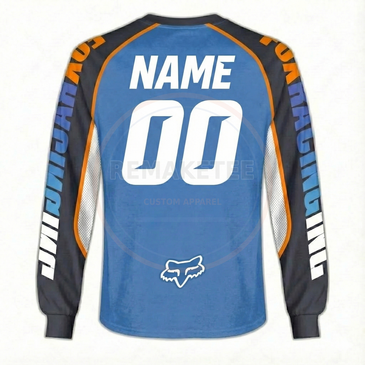 RemakeTee Fox Custom Vintage Retro BMX Racing Jersey 295