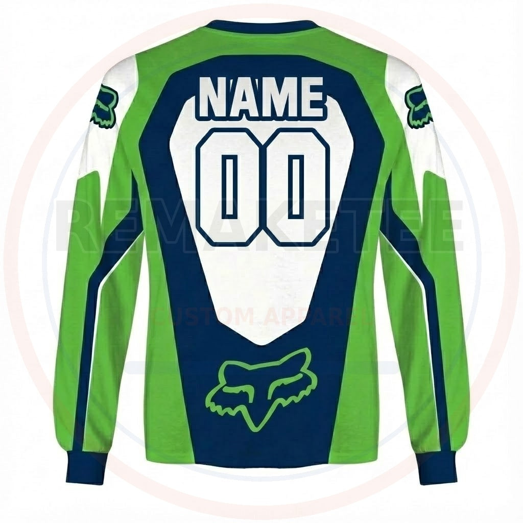 RemakeTee Fox Custom Vintage Retro BMX Racing Jersey 328