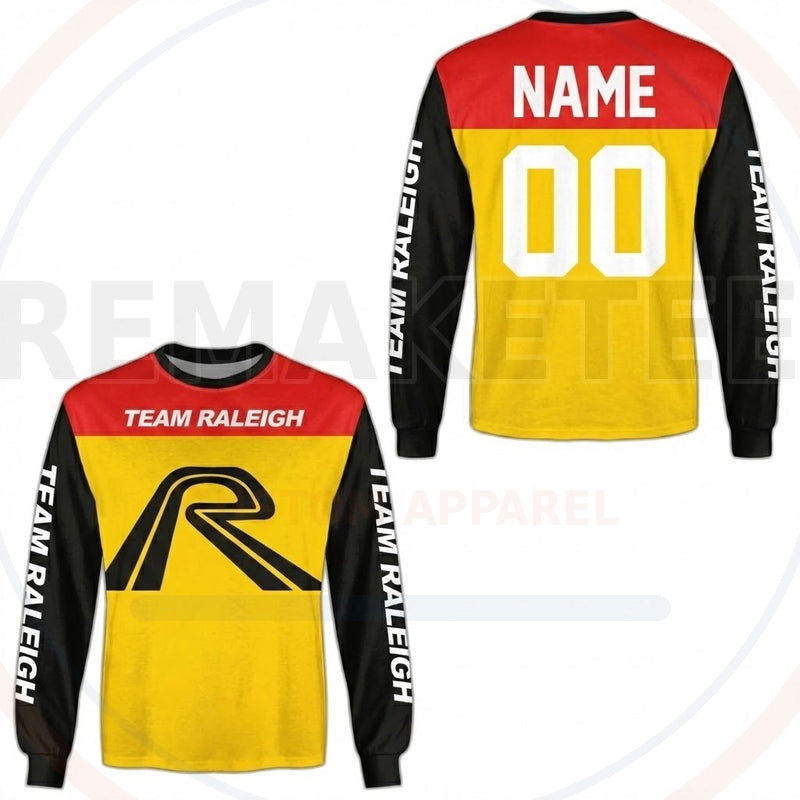 RemakeTee Team Raleigh Custom Vintage Retro BMX Racing Jersey 645
