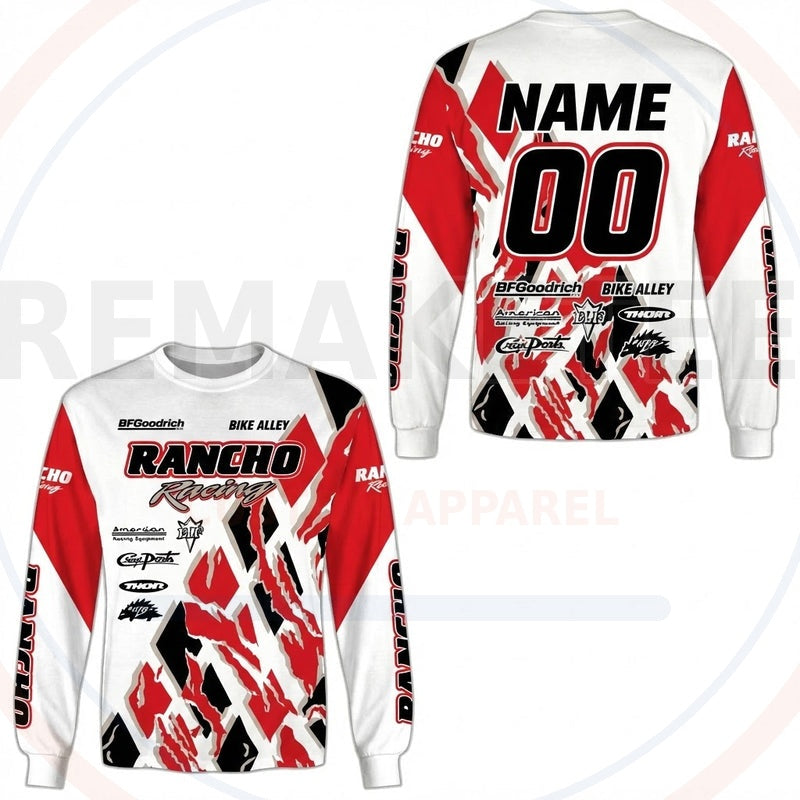 RemakeTee Rancho Racing Custom Vintage Retro BMX Racing Jersey 442