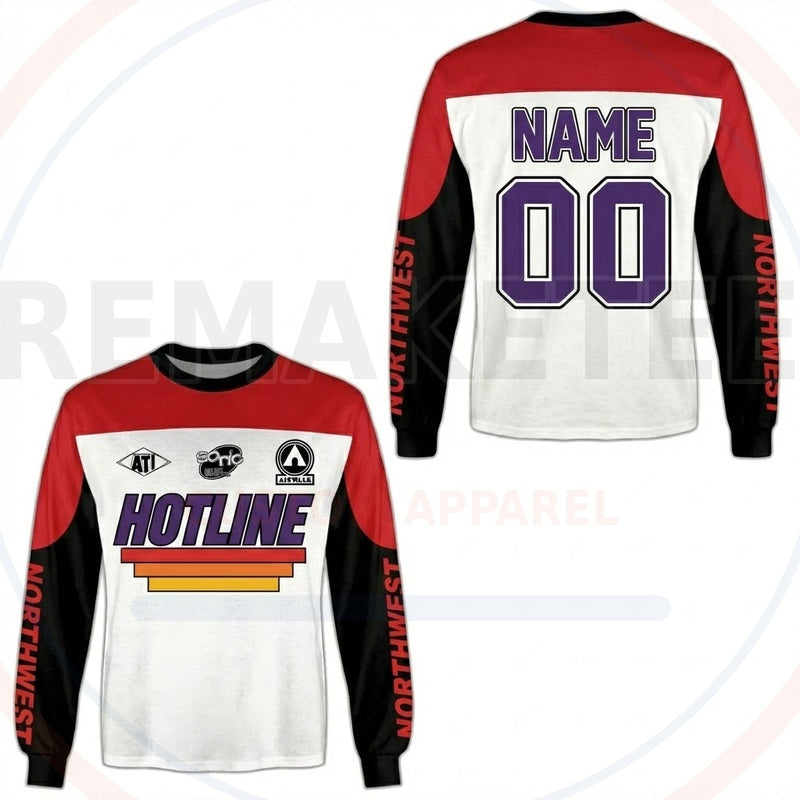 RemakeTee Hotline Northwest Custom Vintage Retro BMX Racing Jersey 643